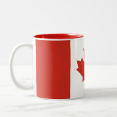 Patriotische kanadische Flagge Zweifarbige Tasse (Links)