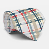 Patriotische karierte Krawatte (Gerollt)