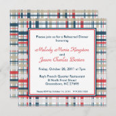 Patriotische Karierte Streifenplätzen Einladung (Vorne/Hinten)