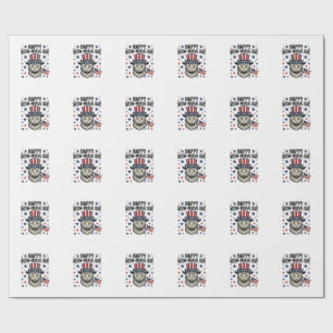 Patriotische Katze Meow-Morial Day Vintage Vektor  Geschenkpapier