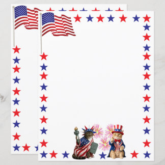 Patriotische Katzen - Lady Liberty und Onkel Sam
