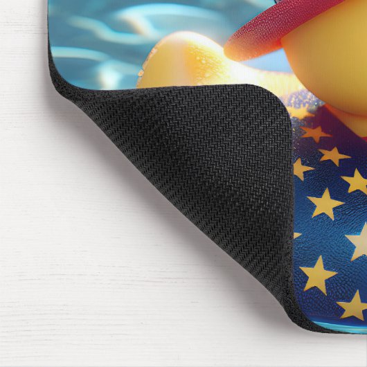 Patriotische Kautschukente in Pool Mousepad (Ecke)