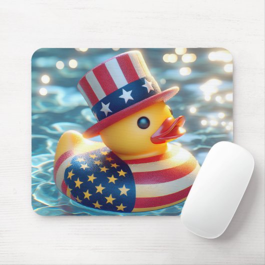 Patriotische Kautschukente in Pool Mousepad (Mit Mouse)