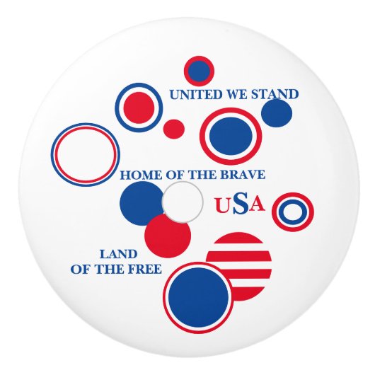 "Patriotische Keramik Knob" Keramikknauf (Vorderseite)