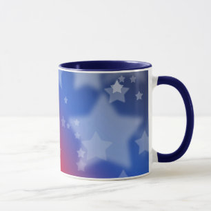 Patriotische Keramik Tasse Red White and Blue Star