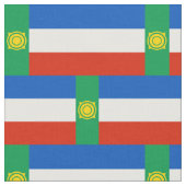Patriotische Khakassia-Flagge Stoff (Nahaufnahme)