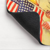 Patriotische Kinder Vintage Illustration der 40er  Mousepad (Ecke)