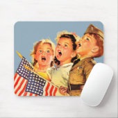 Patriotische Kinder Vintage Illustration der 40er  Mousepad (Mit Mouse)