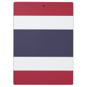 Patriotische Klemmbrett mit Flagge Thailands (Rückseite)