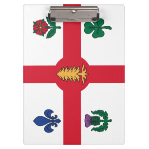 Patriotische Klemmbrett mit Flagge von Montreal, K