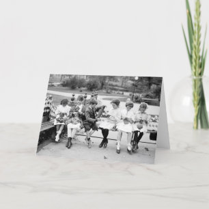 Patriotische Knitting-Biene, Anfang des 19. Jahrhu Karte