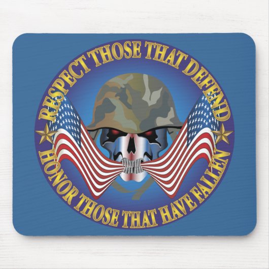 Patriotische Knochen - Maßgeschneidert Mousepad (Vorne)