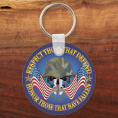 Patriotische Knochen Schlüsselanhänger (Vorderseite)