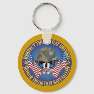 Patriotische Knochen Schlüsselanhänger