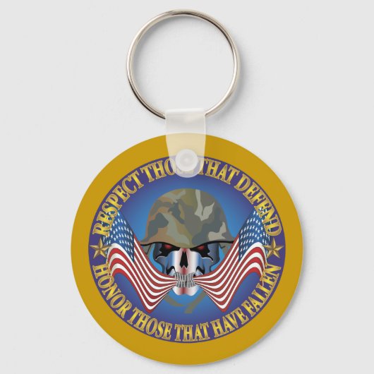 Patriotische Knochen Schlüsselanhänger (Vorderseite)