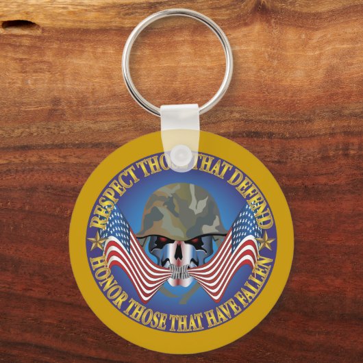 Patriotische Knochen Schlüsselanhänger (Vorderseite)