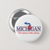 Patriotische Knöpfe Michigans Button (Vorne & Hinten)