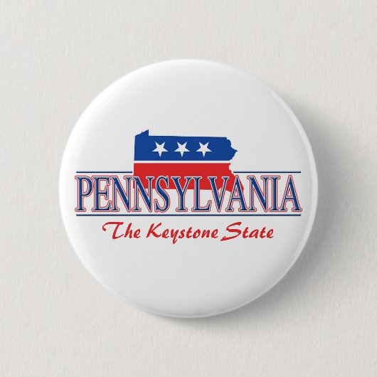 Patriotische Knöpfe Pennsylvanias Button (Vorderseite)