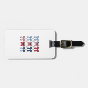 Patriotische Kokette Bows Vintage Vektor Design_1 Gepäckanhänger