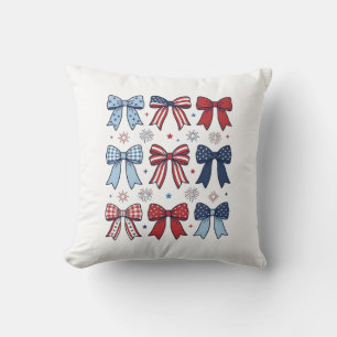 Patriotische Kokette Bows Vintage Vektor Design_1 Kissen