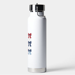 Patriotische Kokette Bows Vintage Vektor Design_1 Trinkflasche