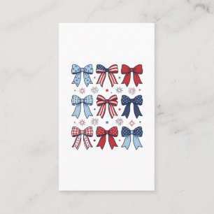 Patriotische Kokette Bows Vintage Vektor Design_1 Visitenkarte