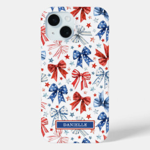 Patriotische Kokette Schleifen Monogramm Case-Mate iPhone Hülle