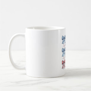 Patriotische Kokette Schleifen Vintage Vektor Desi Kaffeetasse
