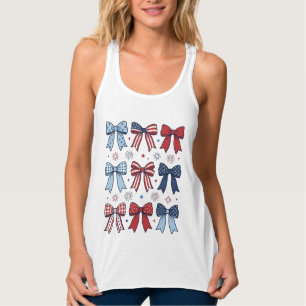 Patriotische Kokette Schleifen Vintage Vektor Desi Tank Top