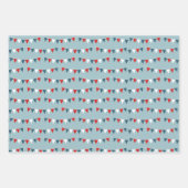 Patriotische Koordination von Papierblättern für d Geschenkpapier Set (Vorderseite 3)