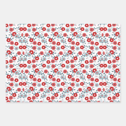 Patriotische Koordination von Papierblättern für d Geschenkpapier Set (Vorderseite)