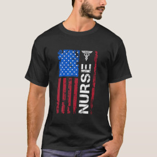 Patriotische Krankenschwester 4. Juli Amerikanisch T-Shirt