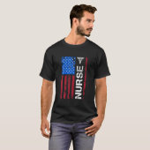 Patriotische Krankenschwester 4. Juli Amerikanisch T-Shirt (Vorne ganz)