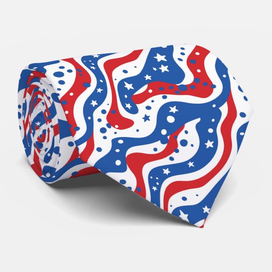 Patriotische Krawatte der Männer (Gerollt)