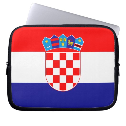 Patriotische kroatische Flagge Laptopschutzhülle (Vorderseite)