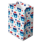 Patriotische Kuchen Mittlere Geschenktüte (Rückseite Schrägansicht)