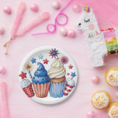 Patriotische Kuchen Pappteller (Party)