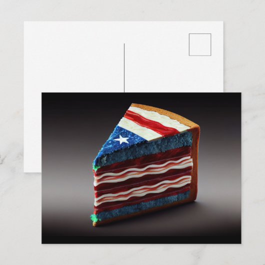 Patriotische Kuchenscheibe! Postkarte (Vorne/Hinten)
