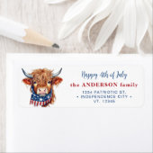 Patriotische Kuh 4. Juli Amerikanische Rücksendead (Insitu)