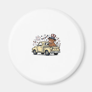 Patriotische Kuh 4. Juli LKW-Vektordesign_1 Magnet
