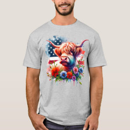 Patriotische Kuh am 4. Juli T-Shirt