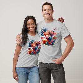 Patriotische Kuh am 4. Juli T-Shirt