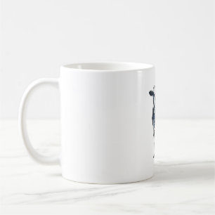 Patriotische Kuh Amerikanische Flagge Vintage Grav Kaffeetasse