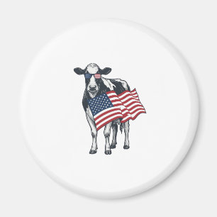 Patriotische Kuh Amerikanische Flagge Vintage Grav Magnet