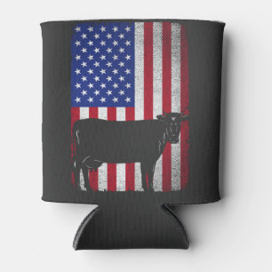Patriotische Kuh Bauer Farm USA Fahne Dosenkühler