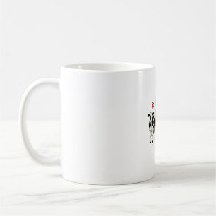 Patriotische Kuh-Reihe Vintage-Vector-Shirt-Design Kaffeetasse
