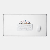 Patriotische Kuh-Reihe Vintage-Vector-Shirt-Design Schreibtischunterlage (Tastatur & Maus)