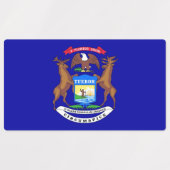 Patriotische Labels mit der Fahne des Michigan-Sta Etiketten (Design 1)