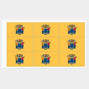 Patriotische Labels mit der Flagge des New Jersey- Etiketten