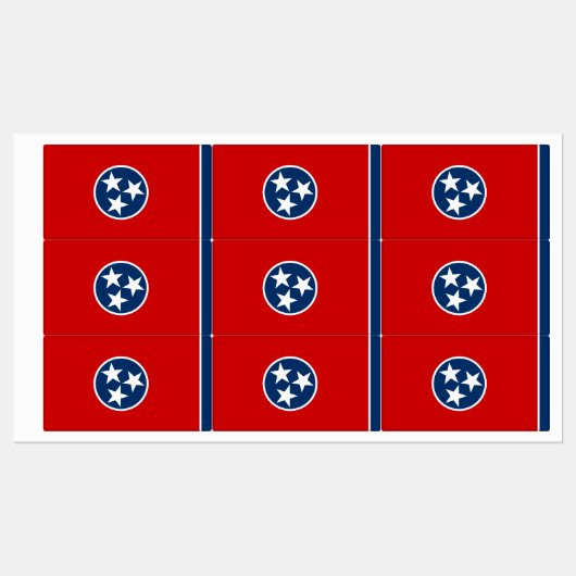 Patriotische Labels mit der Flagge des Tennessee-S Etiketten (Blatt)